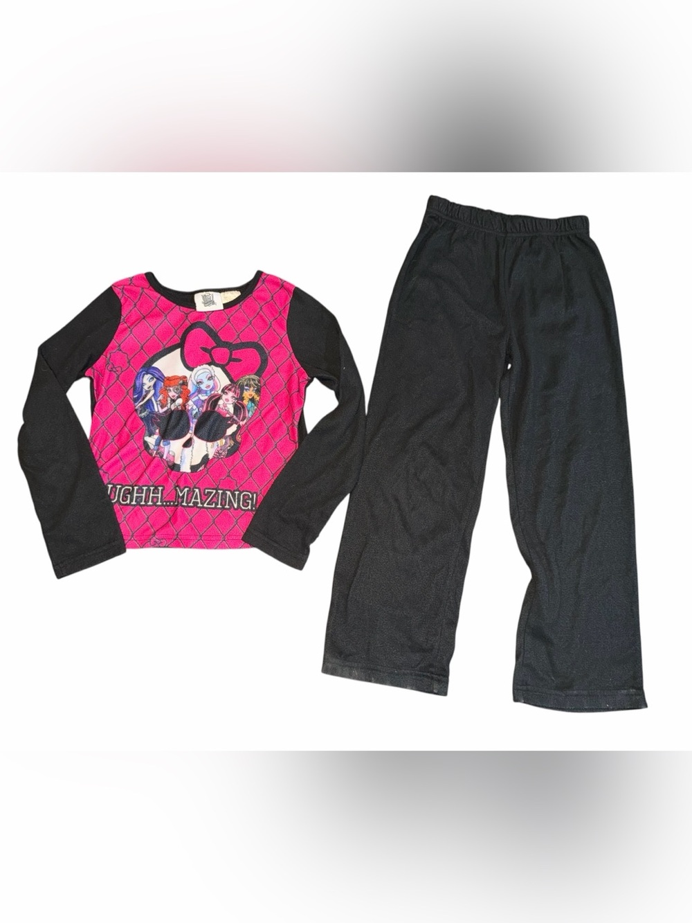 Monster High vintage 2013 pajama set for girls size 7/8
